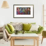 Cozy, green living room
